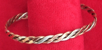 Copper silver  open bracelet